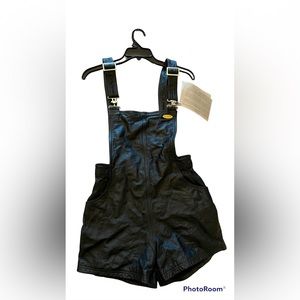 Harley Davidson black leather romper-NEW